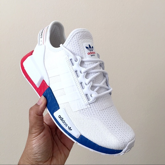Adidas NMD R1 V2 red white and blue - Picture 3 of 11